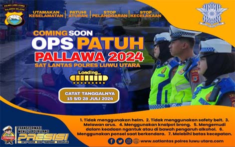 Coming Soon: Operasi Patuh Pallawa 2024 Segera Digelar oleh Satlantas Polres Luwu Utara