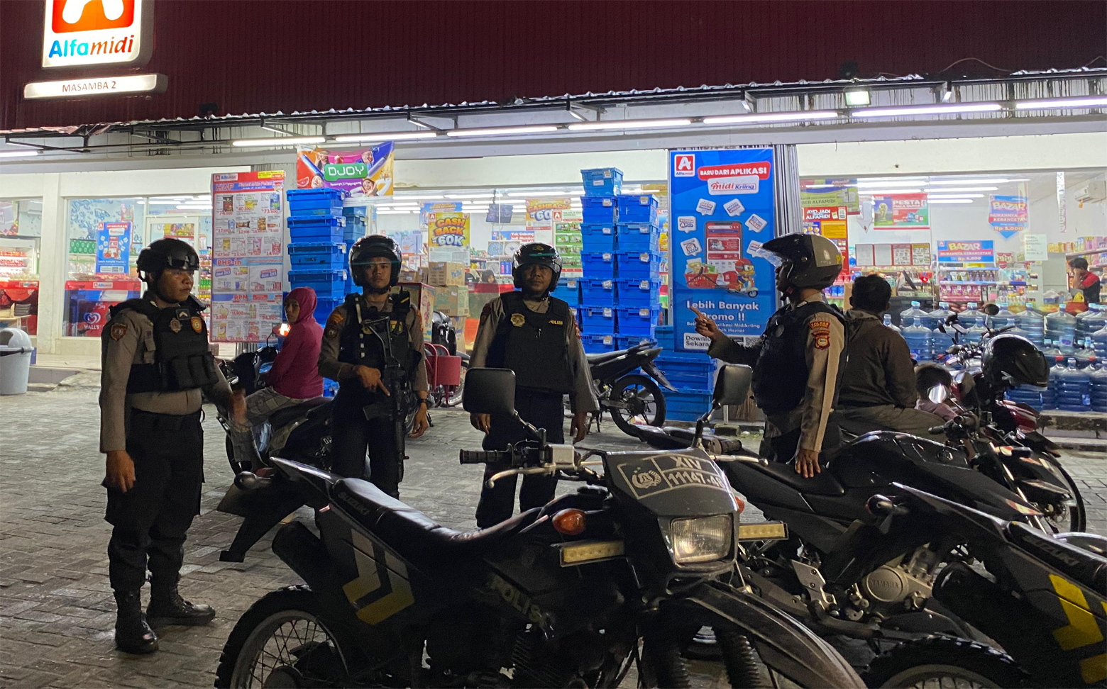 Ciptakan Keamanan Jelang HUT RI ke-80, Sat Samapta Polres Luwu Utara Intensifkan Patroli Malam
